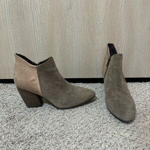 Diba True Women's Dance Fever Suede Leather Ankle Booties Size 10 M Dust Cognac